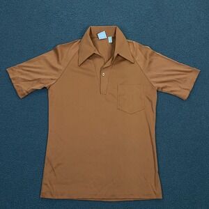 Vintage 70s Spire California Polo Shirt Mens Small Dagger Collar Retro Disco